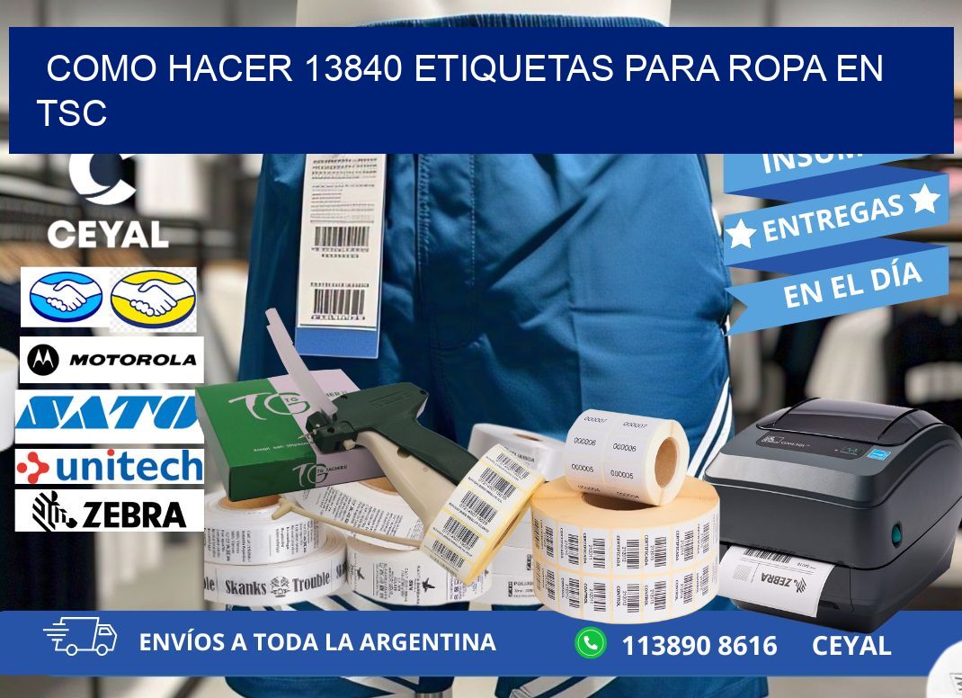 Como hacer 13840 etiquetas para ropa en tsc