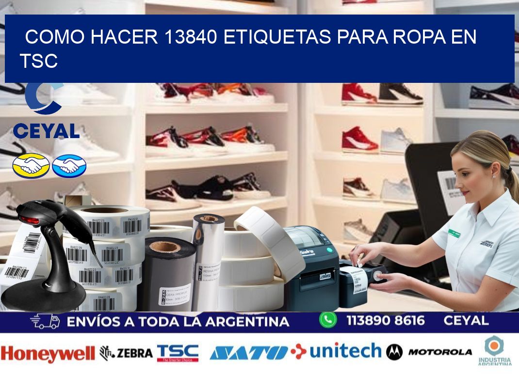 Como hacer 13840 etiquetas para ropa en tsc