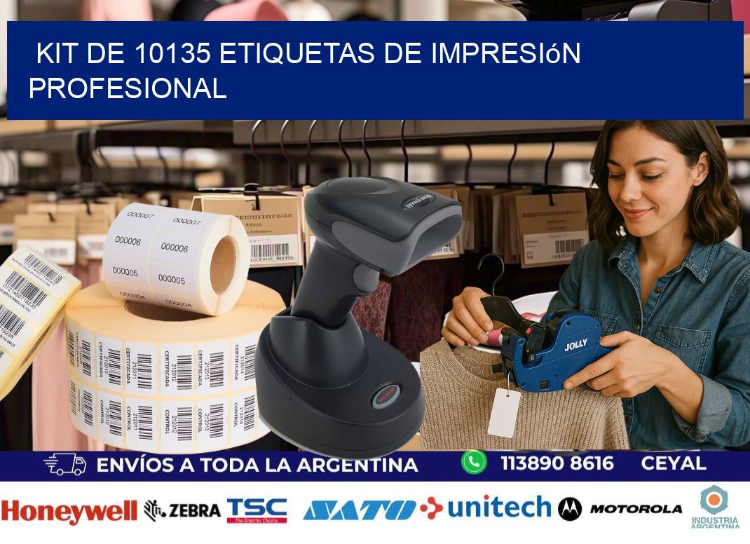 Kit de 10135 etiquetas de impresión profesional