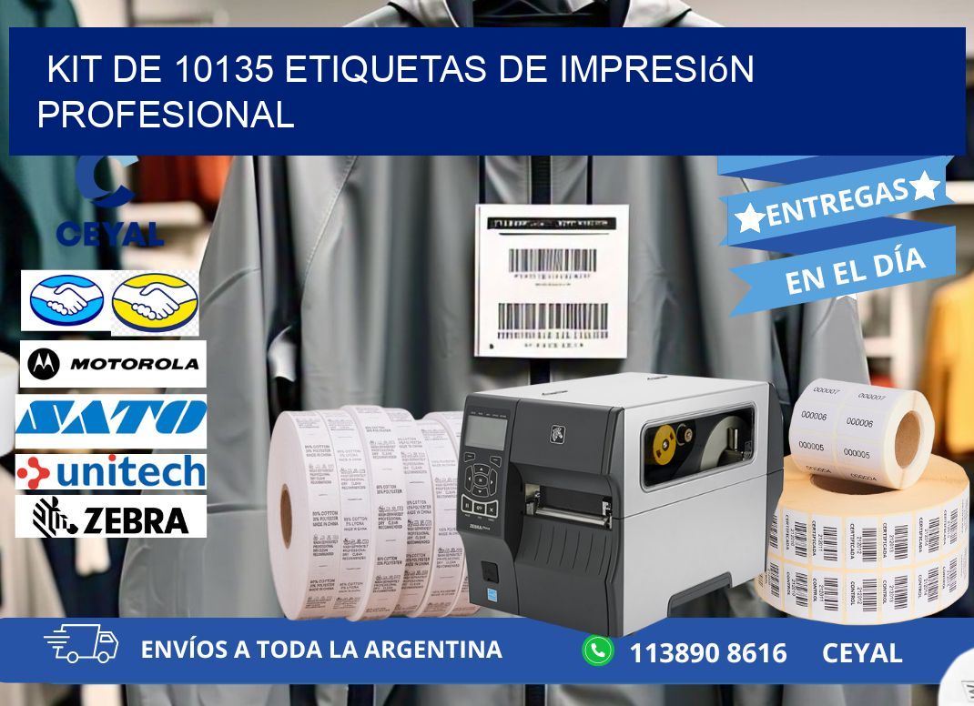 Kit de 10135 etiquetas de impresión profesional