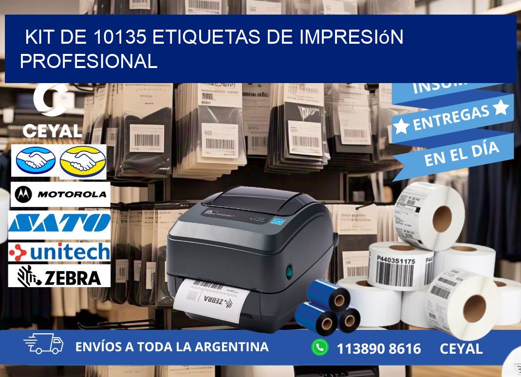 Kit de 10135 etiquetas de impresión profesional