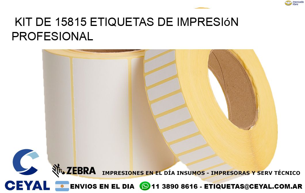 Kit de 15815 etiquetas de impresión profesional - Etiquetas Frontal