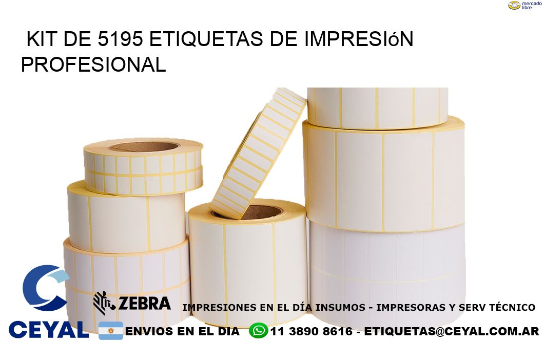 Kit de 5195 etiquetas de impresión profesional