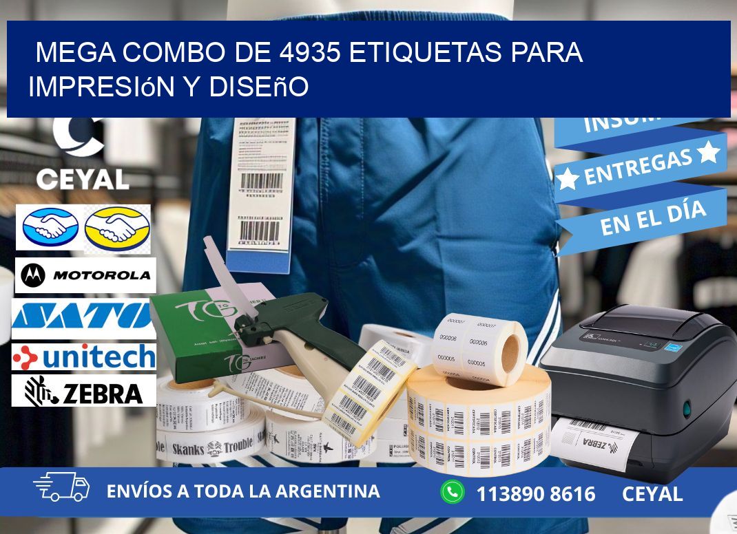 Mega combo de 4935 etiquetas para impresión y diseño