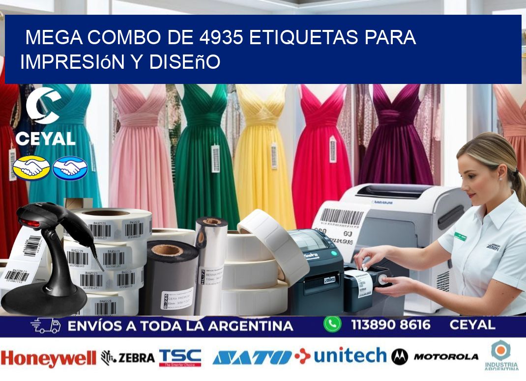 Mega combo de 4935 etiquetas para impresión y diseño