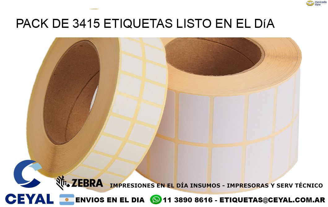 Pack de 3415 etiquetas listo en el día