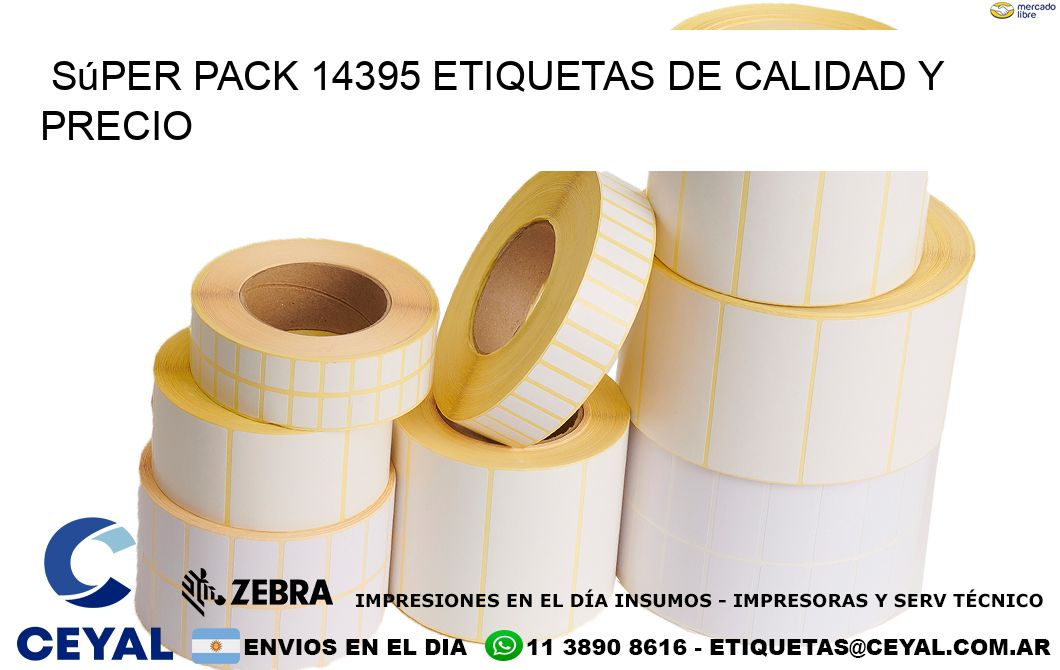Súper pack 14395 etiquetas de calidad y precio