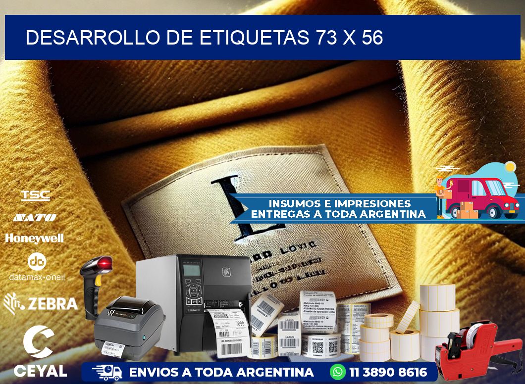 Desarrollo de etiquetas 73 x 56