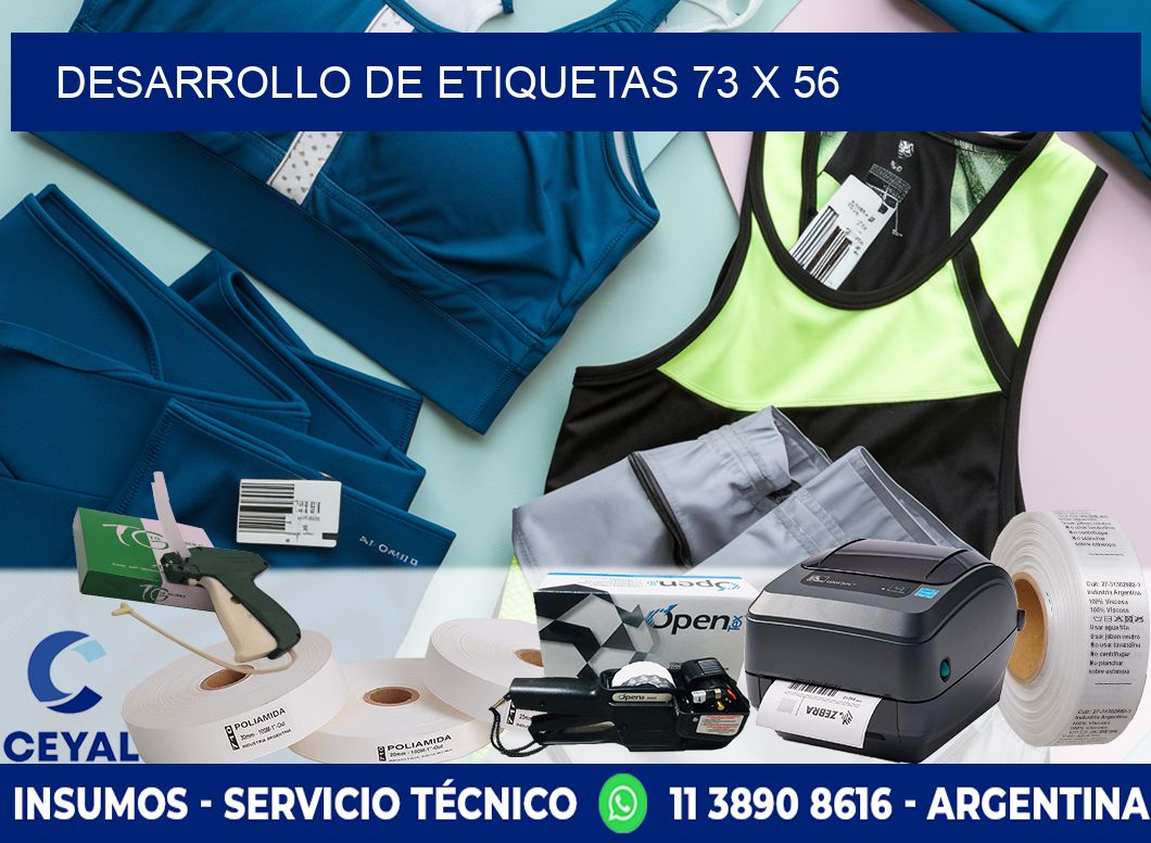 Desarrollo de etiquetas 73 x 56