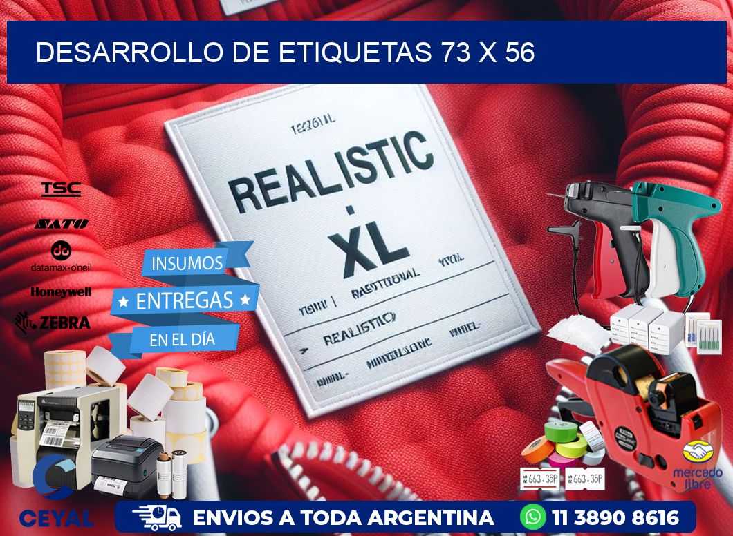 Desarrollo de etiquetas 73 x 56