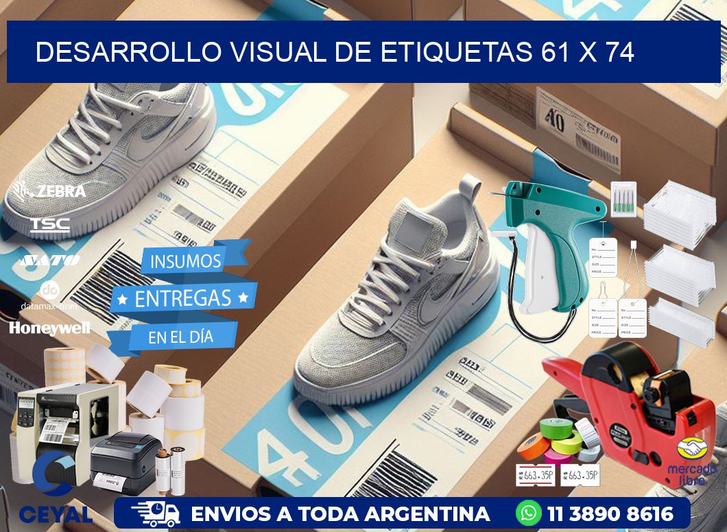 Desarrollo visual de etiquetas 61 x 74