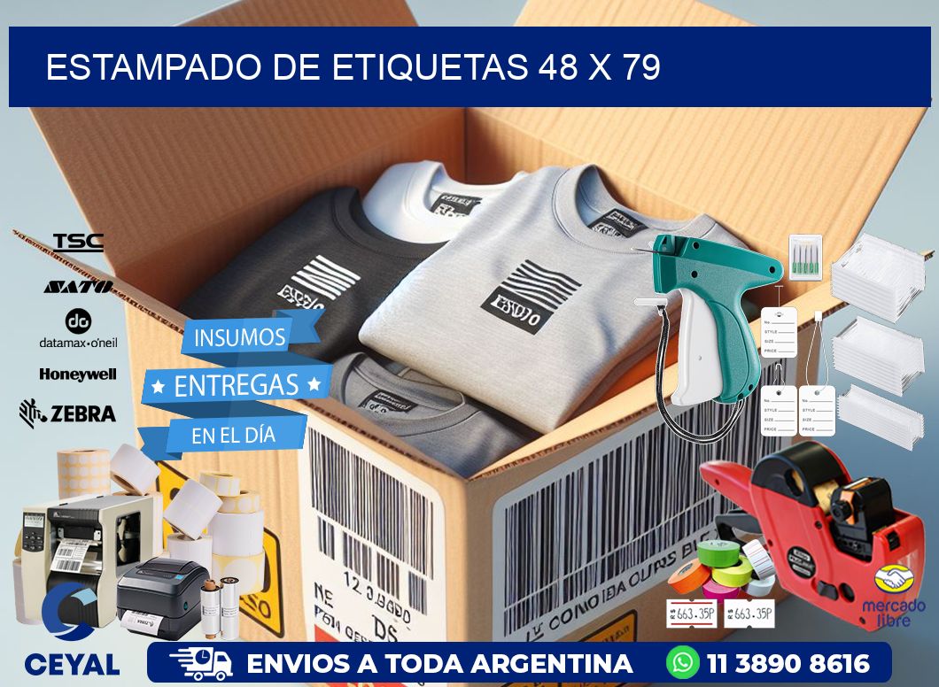 Estampado de etiquetas 48 x 79