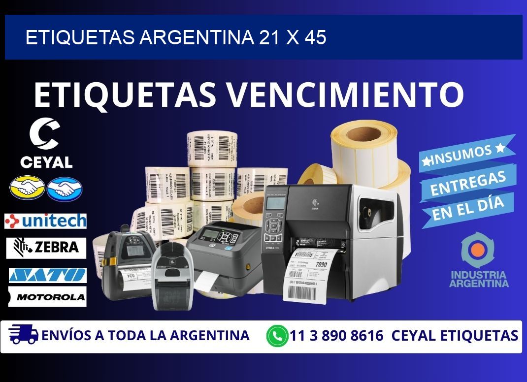 Etiquetas argentina 21 x 45