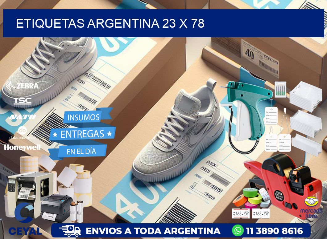 Etiquetas argentina 23 x 78