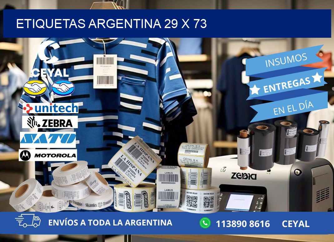 Etiquetas argentina 29 x 73