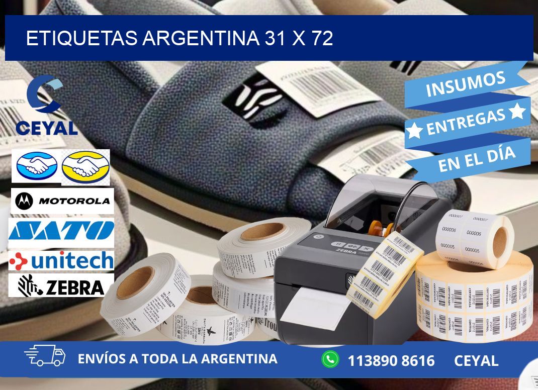 Etiquetas argentina 31 x 72