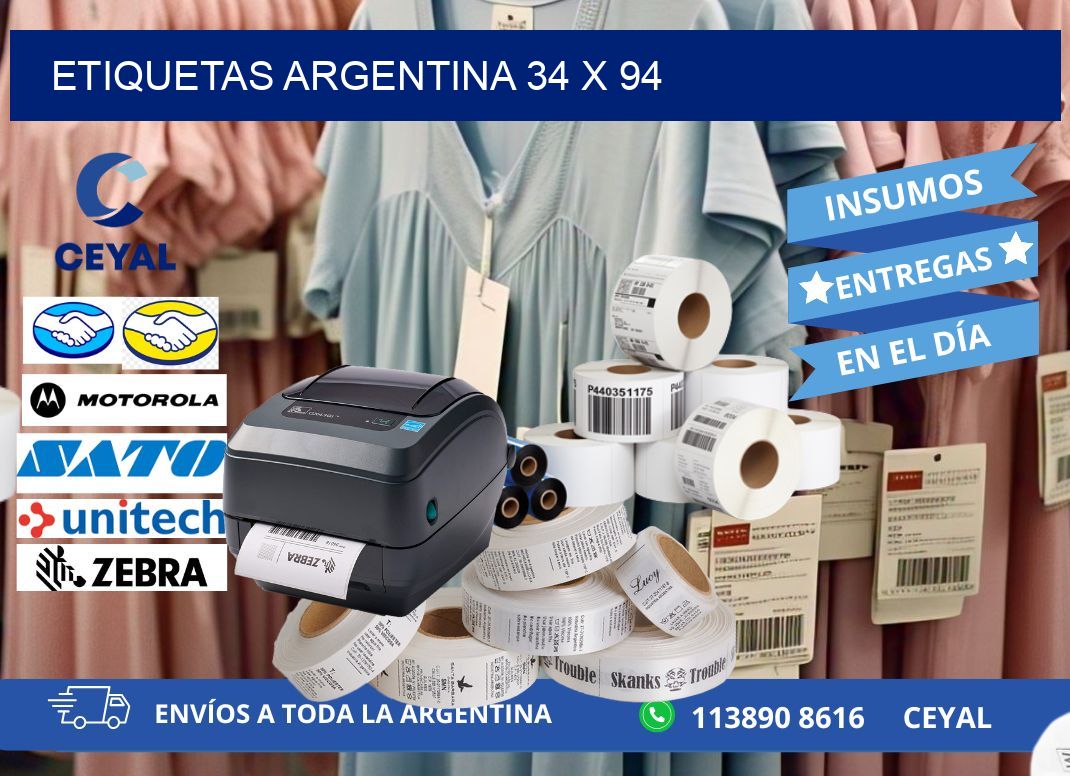Etiquetas argentina 34 x 94