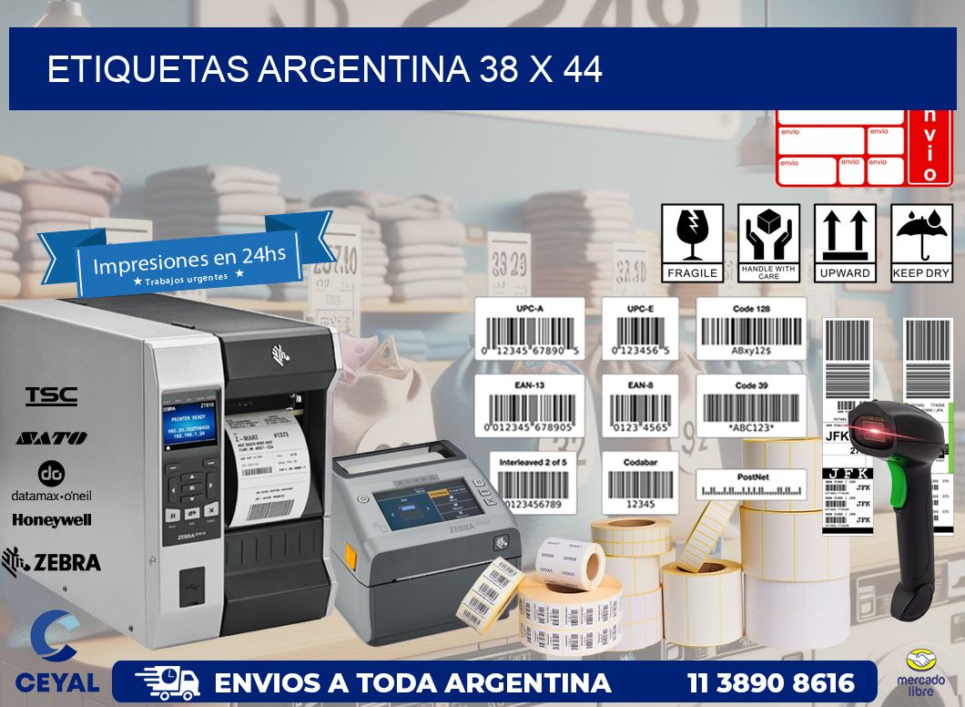 Etiquetas argentina 38 x 44