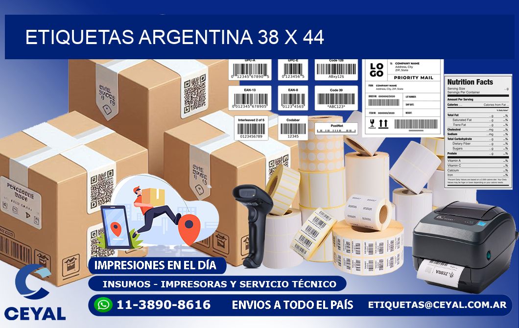 Etiquetas argentina 38 x 44