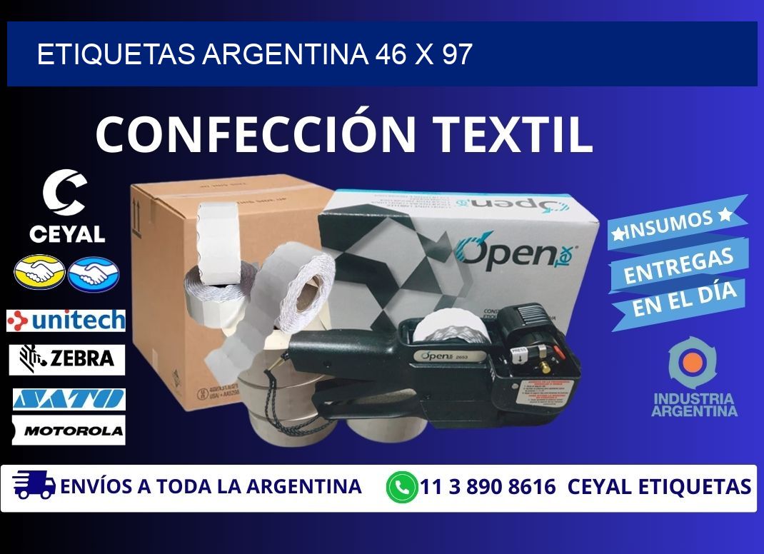 Etiquetas argentina 46 x 97