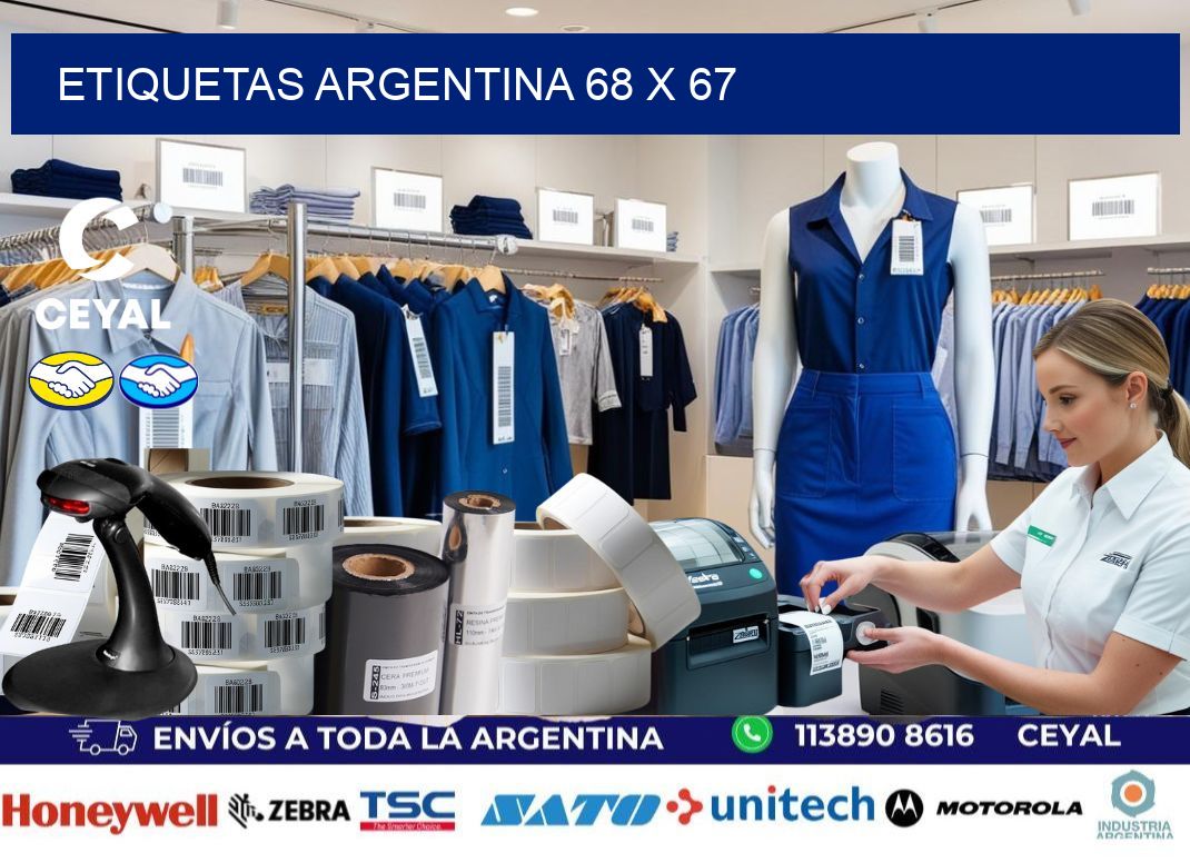 Etiquetas argentina 68 x 67