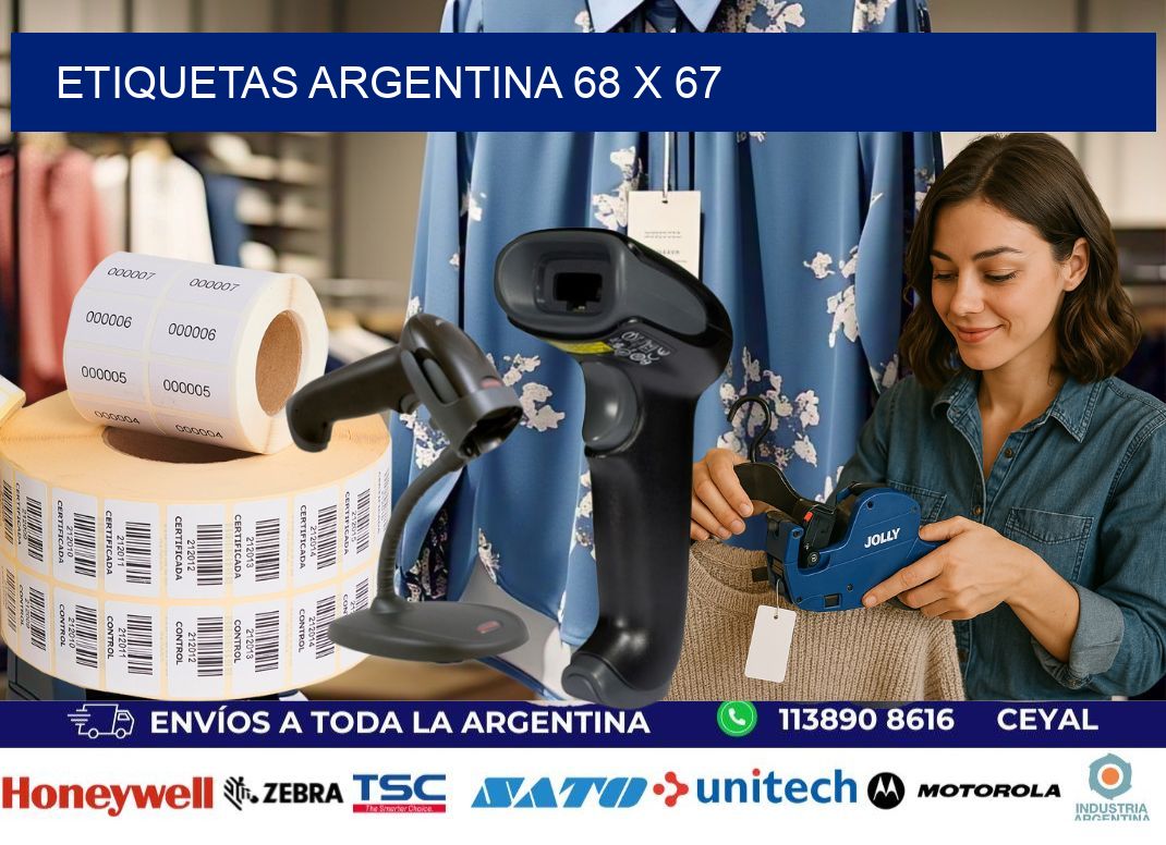 Etiquetas argentina 68 x 67