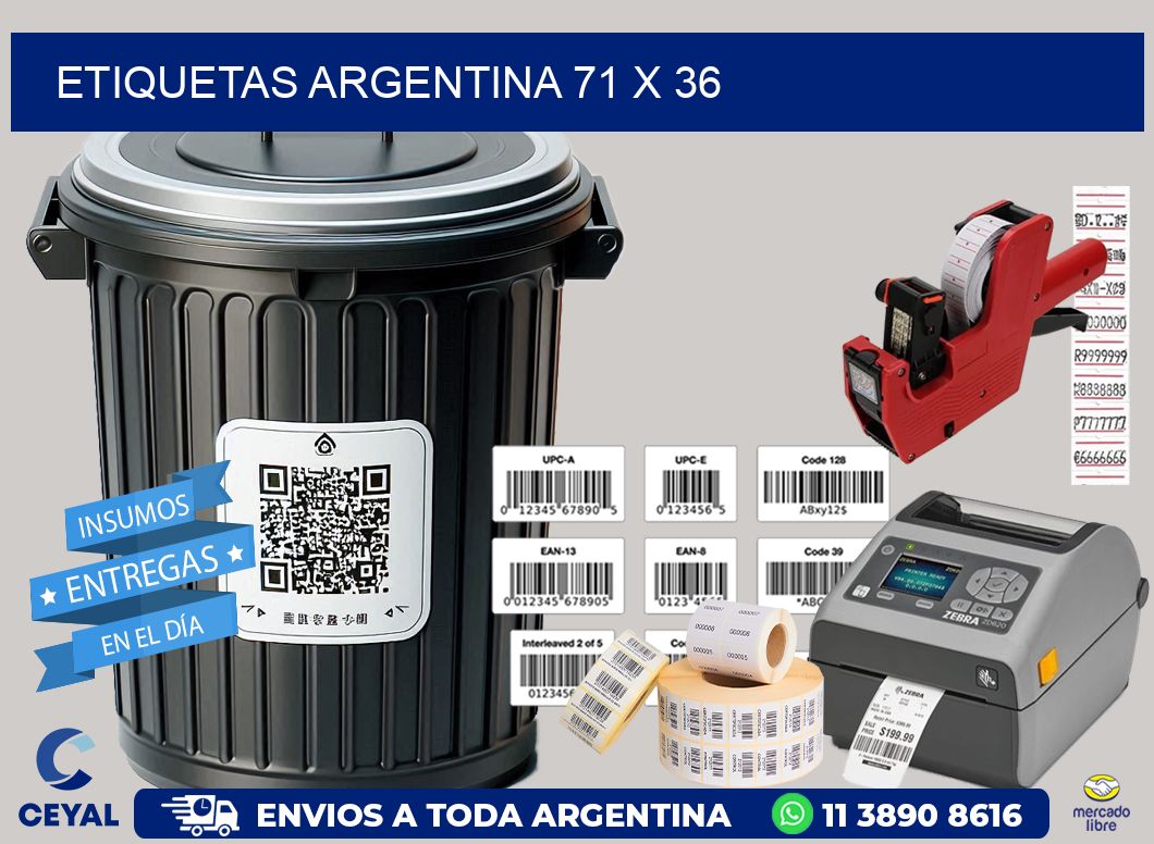 Etiquetas argentina 71 x 36
