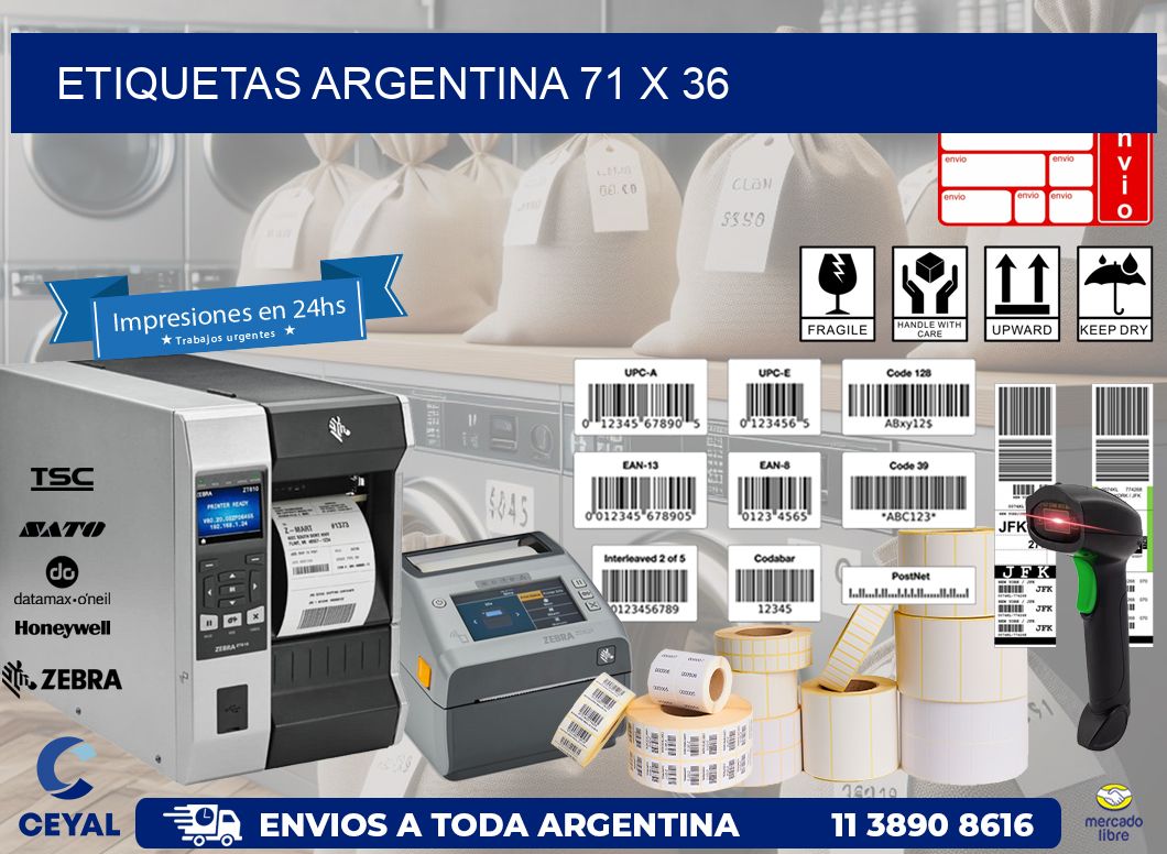Etiquetas argentina 71 x 36