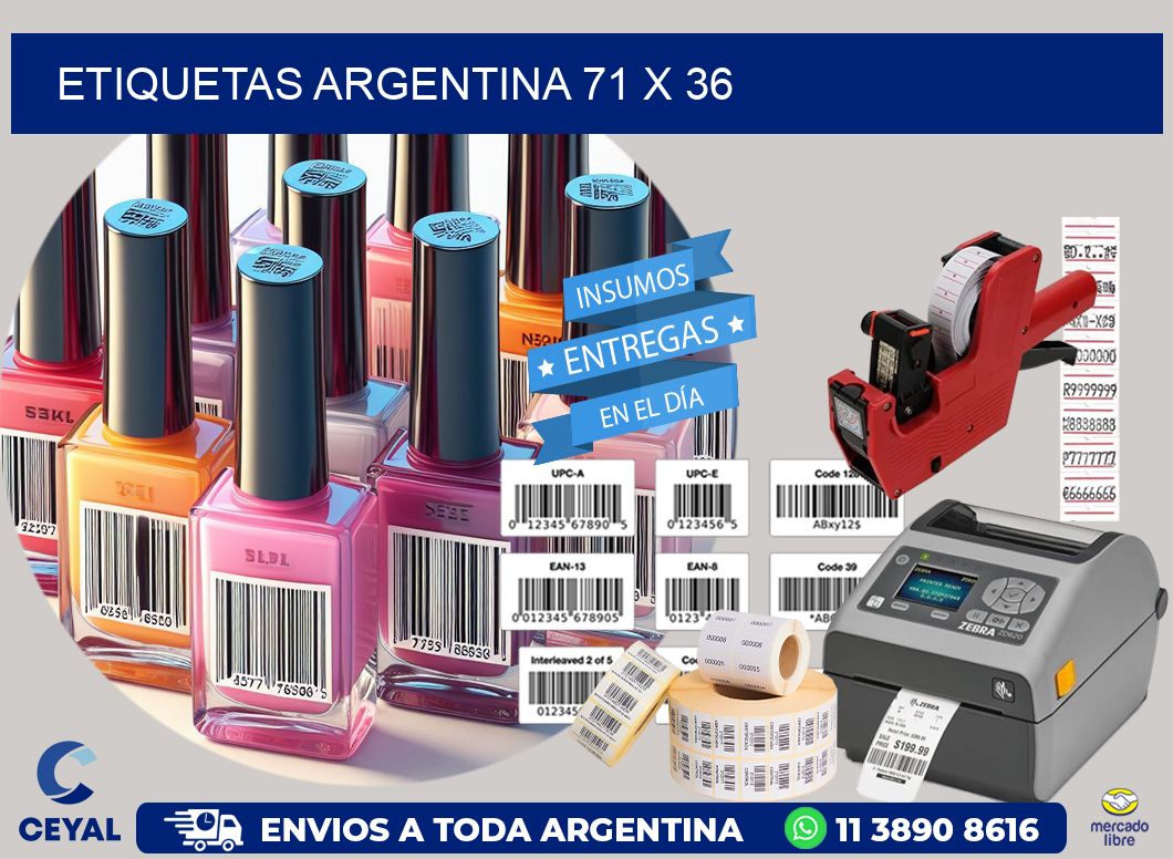 Etiquetas argentina 71 x 36