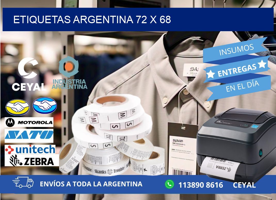 Etiquetas argentina 72 x 68