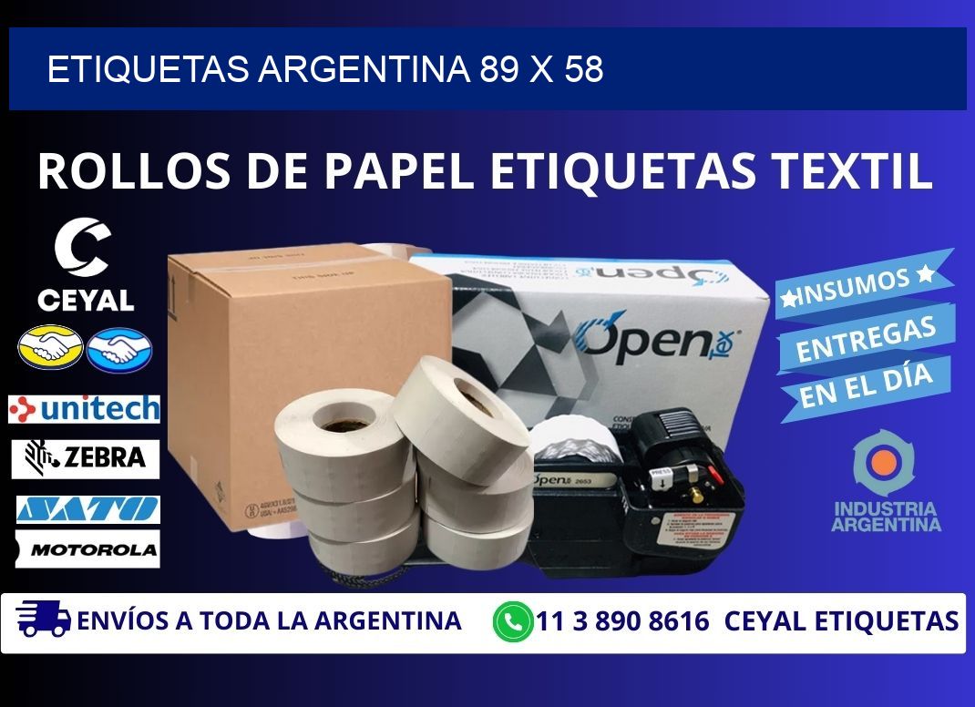 Etiquetas argentina 89 x 58