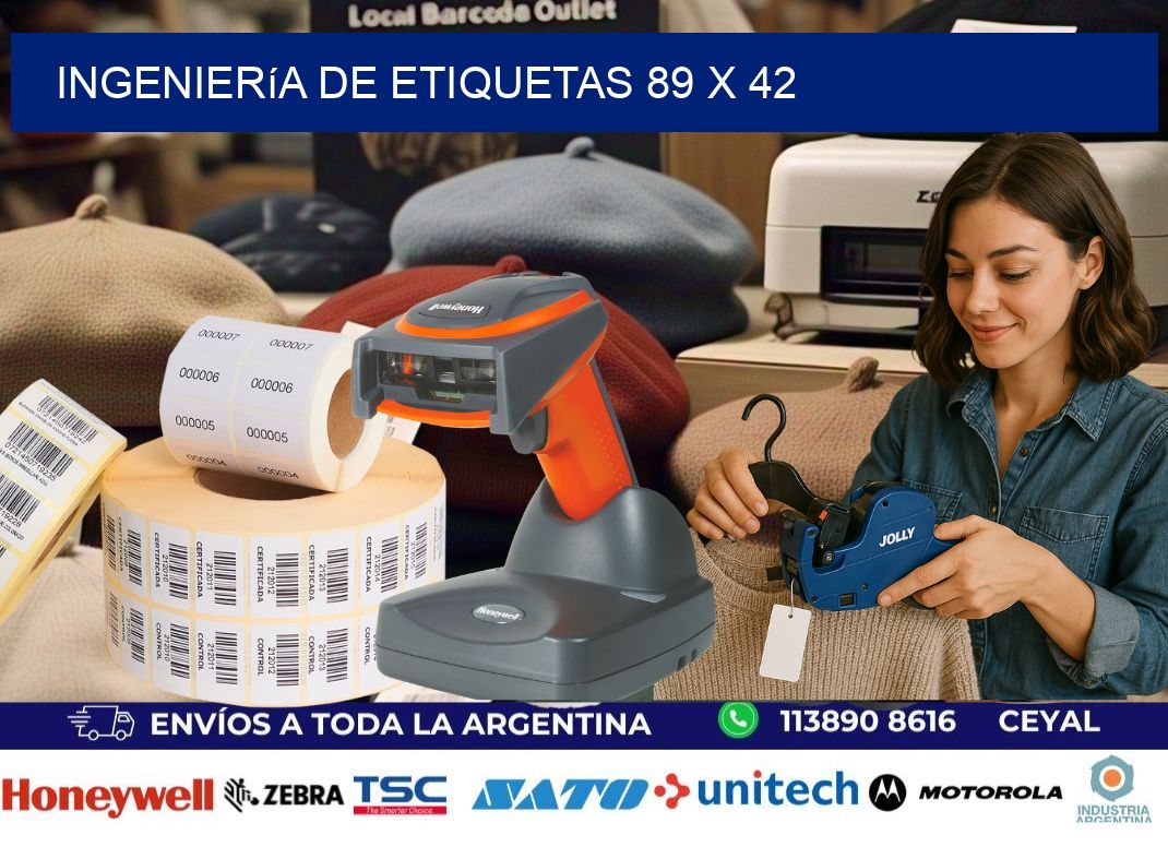 Ingeniería de etiquetas 89 x 42