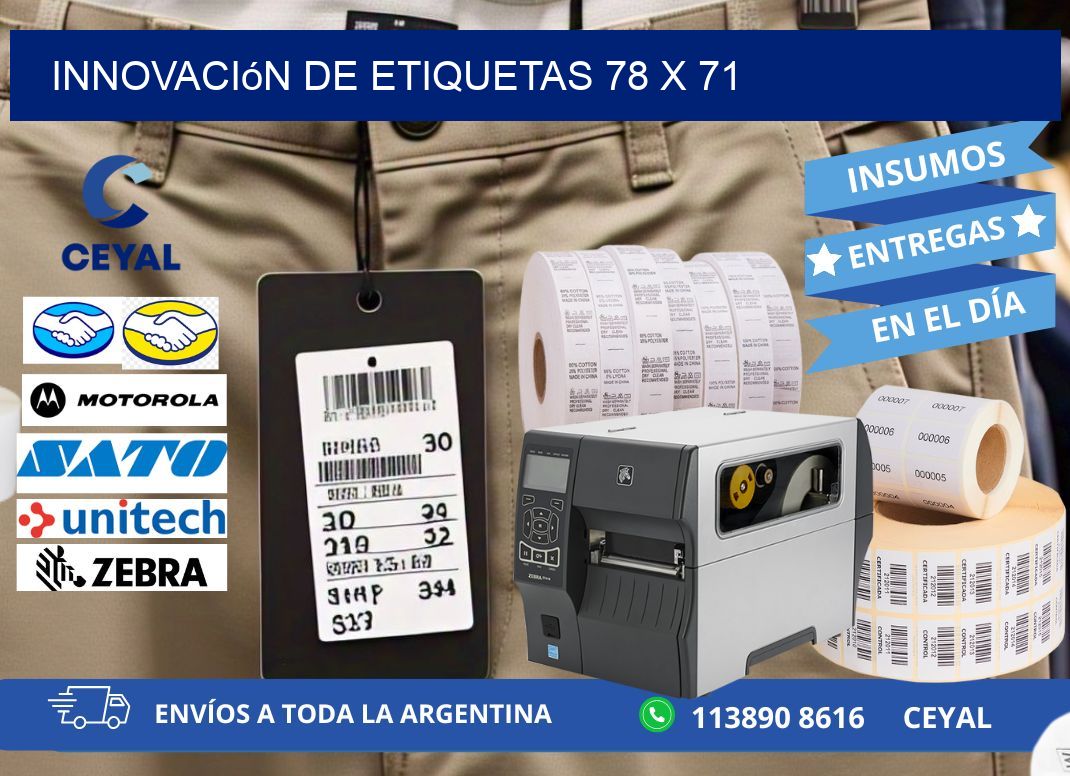 Innovación de etiquetas 78 x 71