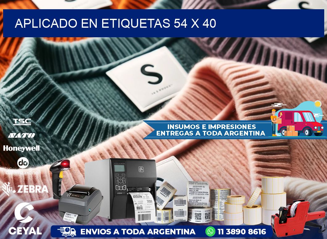 aplicado en etiquetas 54 x 40