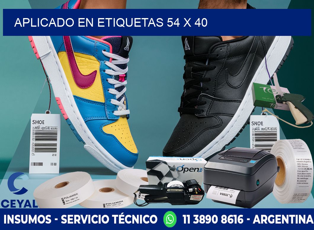 aplicado en etiquetas 54 x 40