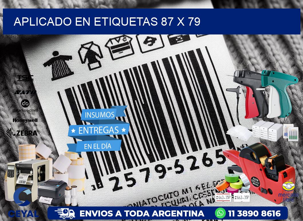 aplicado en etiquetas 87 x 79