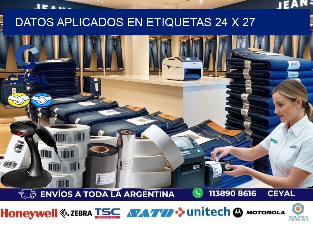 datos aplicados en etiquetas 24 x 27
