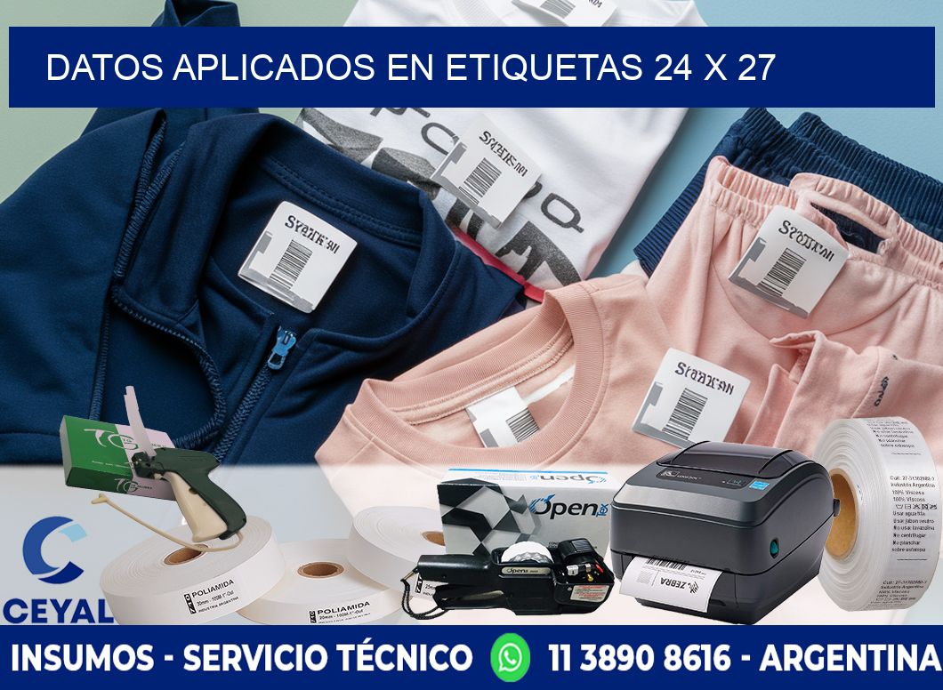 datos aplicados en etiquetas 24 x 27