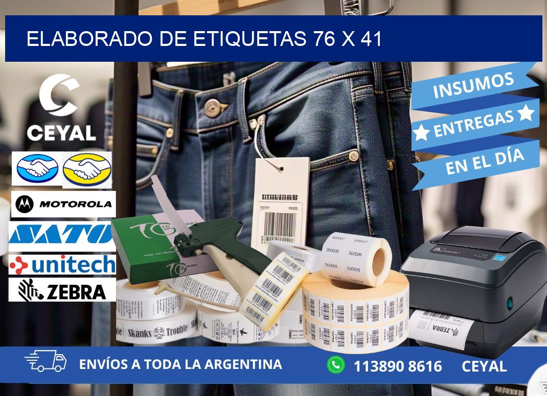 elaborado de etiquetas 76 x 41