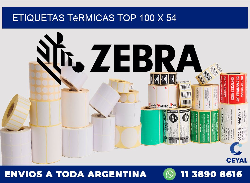 etiquetas Térmicas top 100 x 54