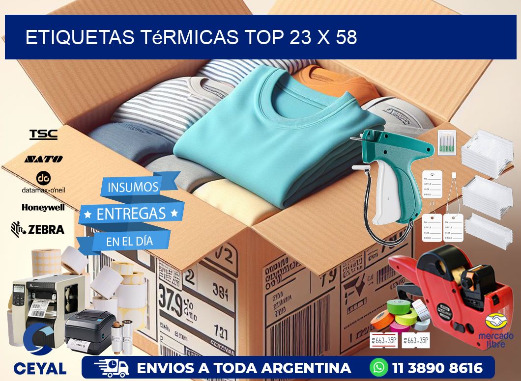 etiquetas Térmicas top 23 x 58
