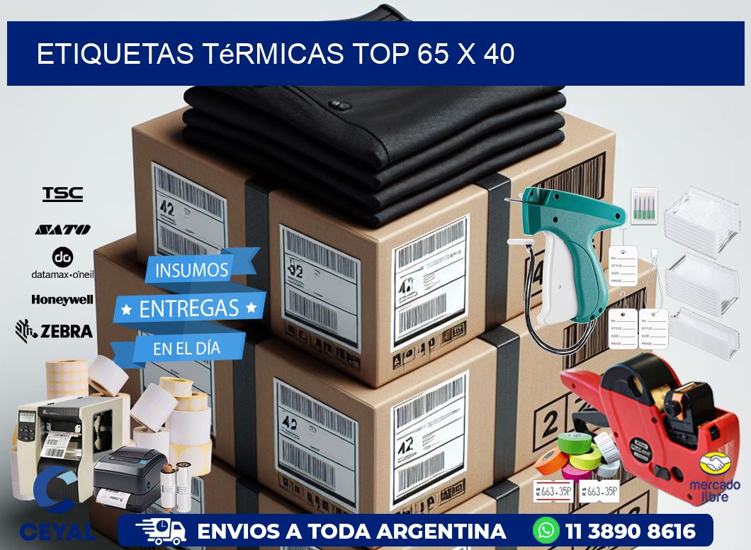 etiquetas Térmicas top 65 x 40