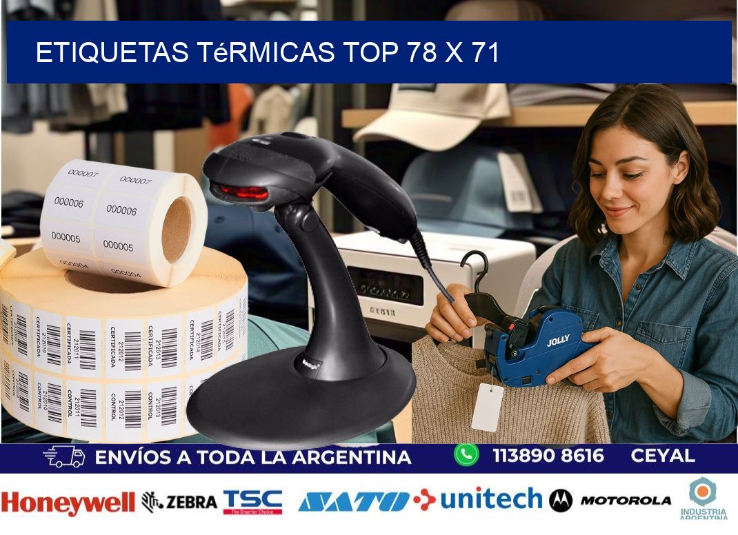 etiquetas Térmicas top 78 x 71