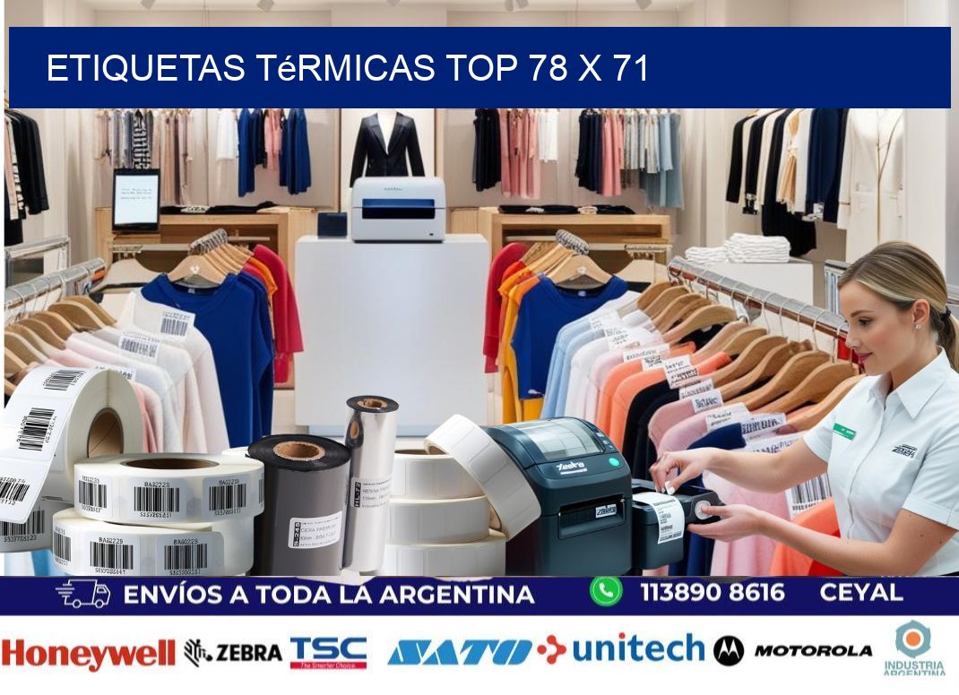 etiquetas Térmicas top 78 x 71