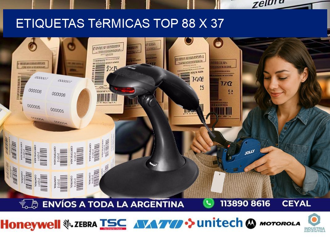 etiquetas Térmicas top 88 x 37