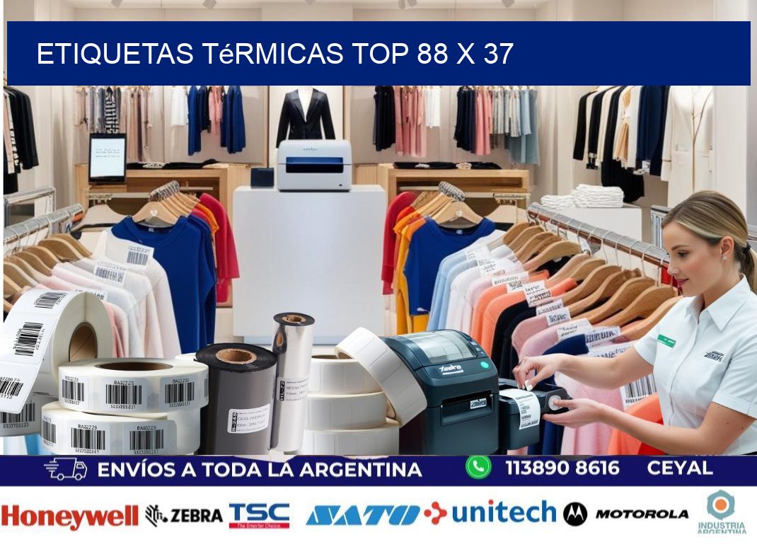etiquetas Térmicas top 88 x 37