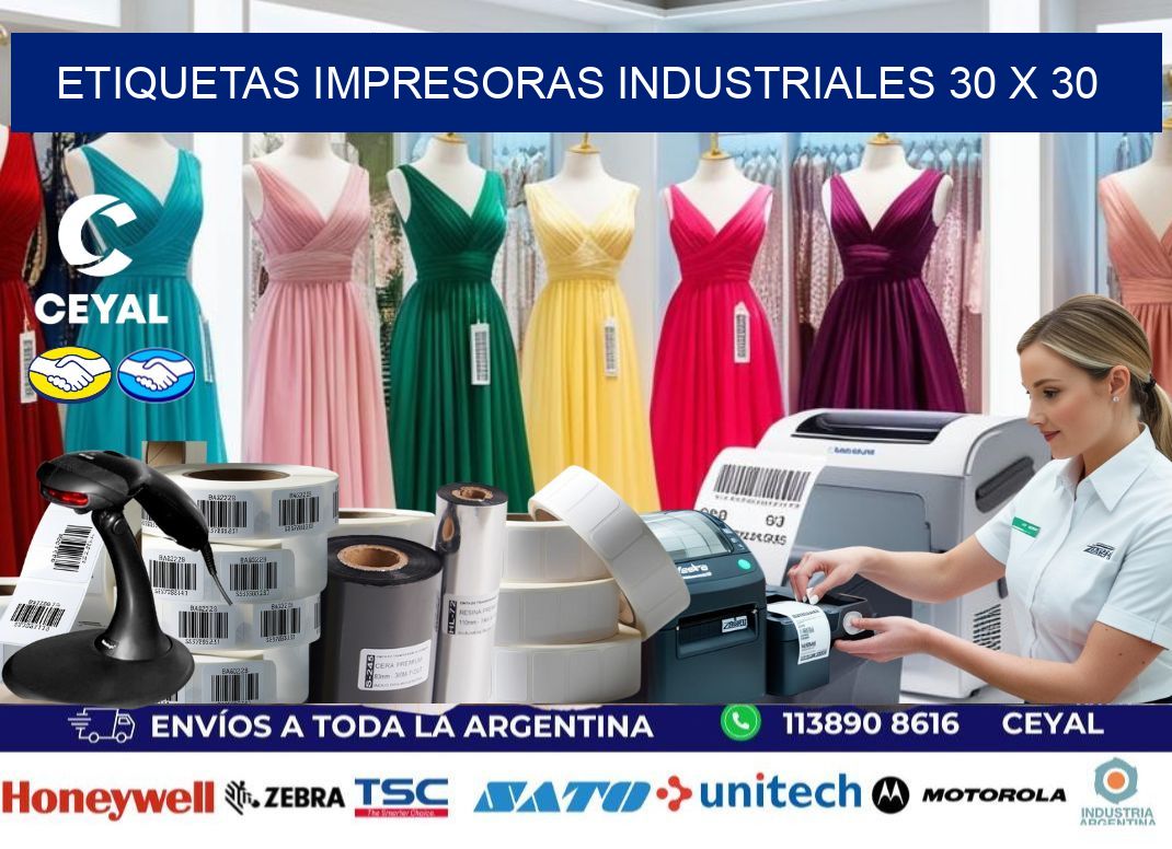 etiquetas impresoras industriales 30 x 30