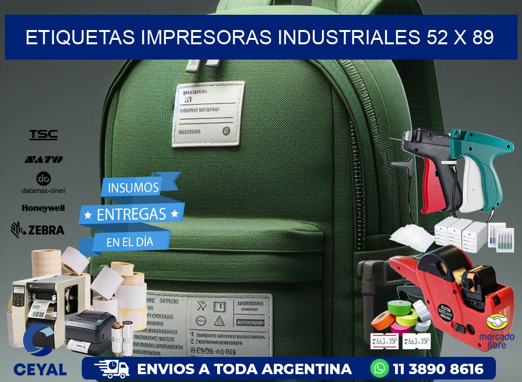 etiquetas impresoras industriales 52 x 89