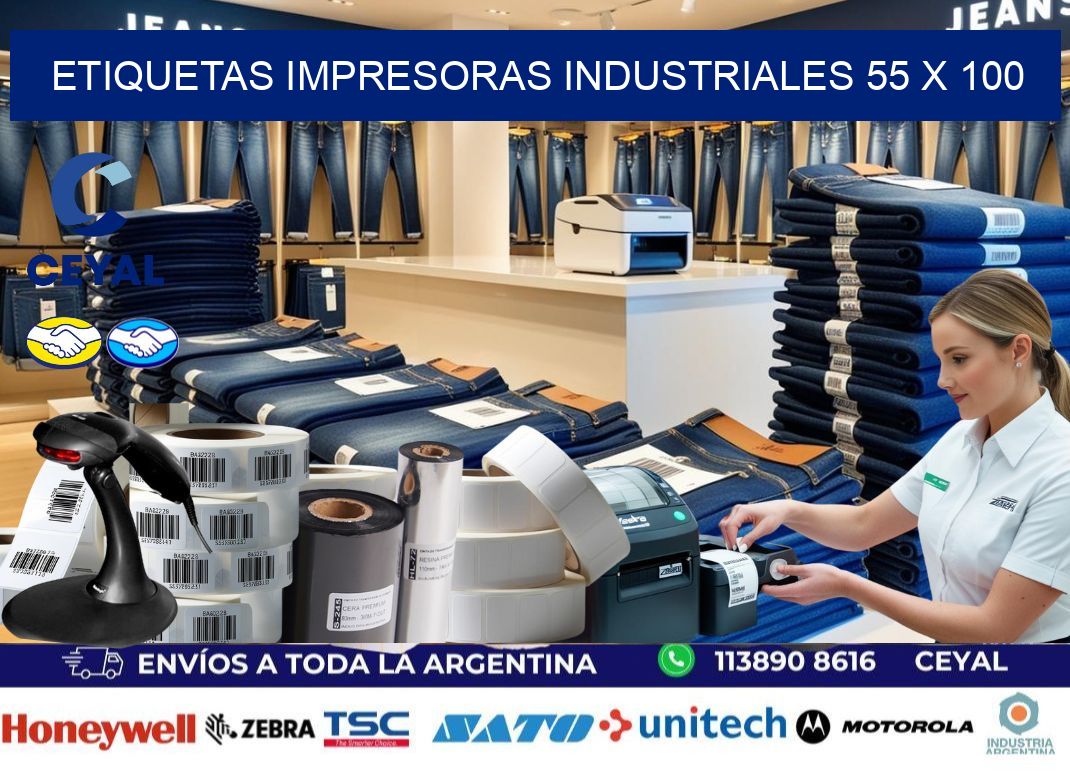 etiquetas impresoras industriales 55 x 100