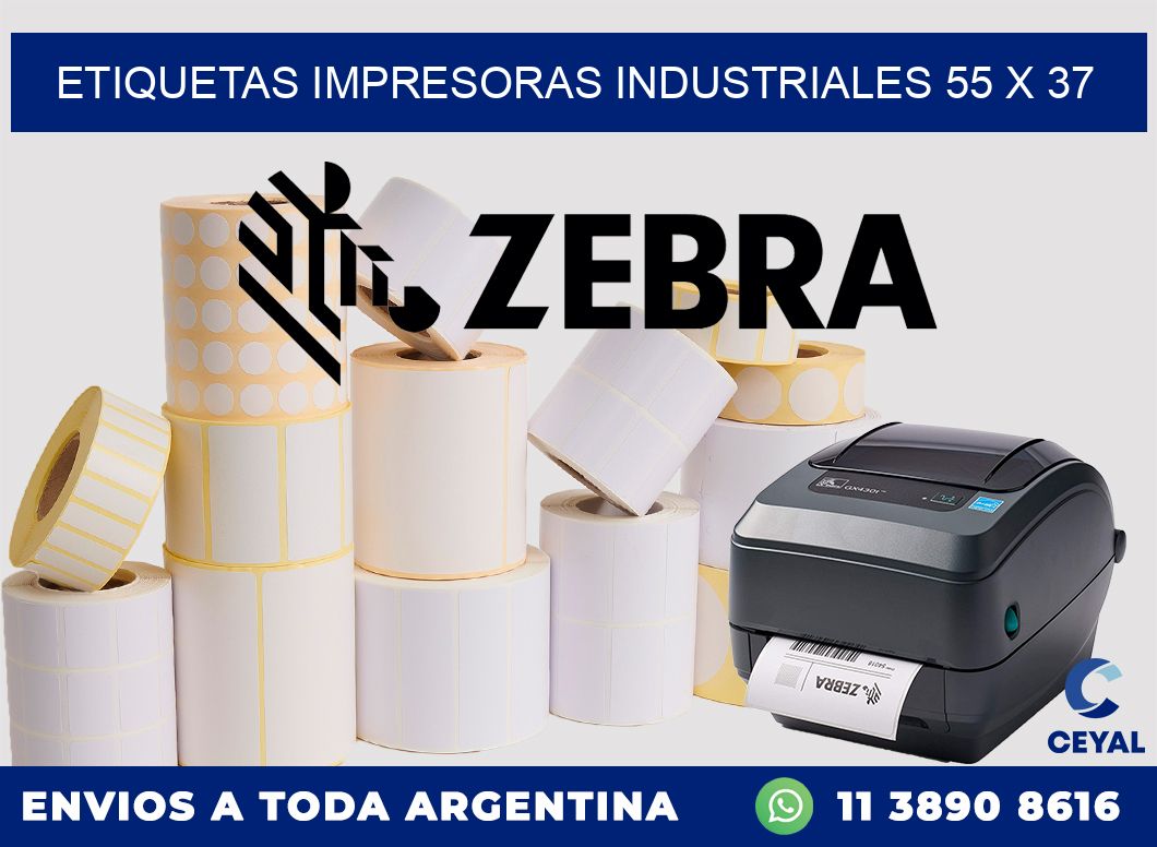 etiquetas impresoras industriales 55 x 37